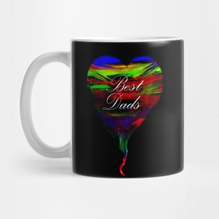 Happy fathers day best dads LGBTQIA+ rainbow plasticine  heart balloon Mug